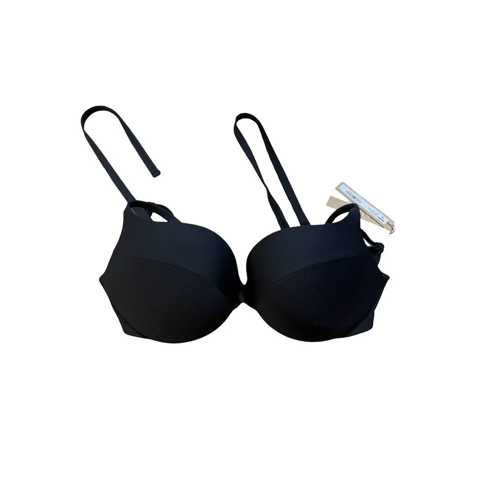 Skims Signature Swim Ultimate Push Up Top - New - Onyx Black - Size 10